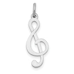 Load image into Gallery viewer, 14K White Gold Polished Treble Clef Charm