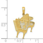 Load image into Gallery viewer, 14K Yellow Gold Piano Pendant