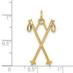 Load image into Gallery viewer, 14K Yellow Gold Ski Poles Charm
