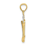 Load image into Gallery viewer, 14K Yellow Gold and Rhodium Golf Bag Pendant