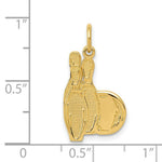 Load image into Gallery viewer, 14K Yellow Gold Bowling Pins Charm