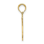 Load image into Gallery viewer, 14K Yellow Gold I Heart Basketball With Ball & Net Charm Pendant