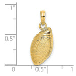 Load image into Gallery viewer, 14K Yellow Gold Football Charm Pendant