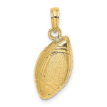 Load image into Gallery viewer, 14K Yellow Gold Football Charm Pendant