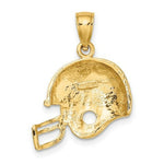 Load image into Gallery viewer, 14K Yellow Gold Football Helmet Charm Pendant
