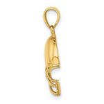 Load image into Gallery viewer, 14K Yellow Gold Football Helmet Charm Pendant