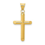 Load image into Gallery viewer, 14K Yellow Gold 3-D Polished Hollow Cross Pendant