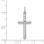Load image into Gallery viewer, 14K White Gold Cross Pendant 31mm length