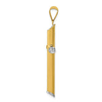 Load image into Gallery viewer, 14K Yellow Gold w/Rhodium 3-D Hollow Cross Pendant 45mm length