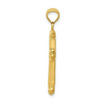 Load image into Gallery viewer, 14K Yellow Gold Reversible Diamond-cut Cross Pendant 35mm length