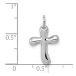Load image into Gallery viewer, 14K White Gold Small Freeform Cross Pendant