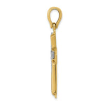 Load image into Gallery viewer, 14K Two-tone Gold Solid Cross Pendant