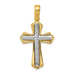 Load image into Gallery viewer, 14K Two-tone Gold Solid Cross Pendant