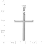Load image into Gallery viewer, 14K White Gold Hollow Cross Pendant 46mm length