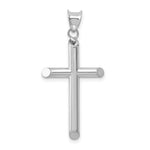 Load image into Gallery viewer, 14K White Gold Hollow Cross Pendant 35mm length