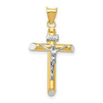 Load image into Gallery viewer, 14K Two-tone Gold & Rhodium INRI Crucifix Pendant
