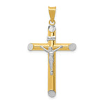Load image into Gallery viewer, 14K Two-tone Gold & Rhodium INRI Crucifix Pendant