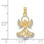 Load image into Gallery viewer, 14K Yellow Gold w/Rhodium Love Angel Pendant