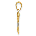 Load image into Gallery viewer, 14K Yellow Gold w/Rhodium Believe Angel Pendant