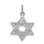 Load image into Gallery viewer, 14K White Gold Jewish Star Charm