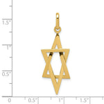 Load image into Gallery viewer, 14K Yellow Gold Elongated Star of David Pendant