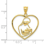 Load image into Gallery viewer, 14K Yellow Gold Mother & Child in Heart Pendant