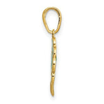 Load image into Gallery viewer, 14K Yellow Gold 4-Leaf Clover Translucent Acrylic Pendant