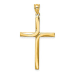 Load image into Gallery viewer, 14K Yellow Gold Polished Cross Pendant 41mm length