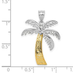 Load image into Gallery viewer, 14K Two-tone Gold Palm Tree Pendant