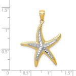 Load image into Gallery viewer, 14K Yellow Gold & Rhodium StarFish Pendant