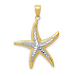 Load image into Gallery viewer, 14K Yellow Gold & Rhodium StarFish Pendant