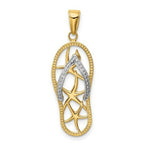 Load image into Gallery viewer, 14K Two-tone Gold StarFish Flip-Flop Pendant