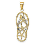 Load image into Gallery viewer, 14K Two-tone Gold StarFish Flip-Flop Pendant