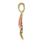 Load image into Gallery viewer, 14K Yellow Gold Translucent Acrylic Butterfly Pendant
