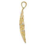 Load image into Gallery viewer, 14K Yellow Gold & Rhodium Diamond-cut Fancy Swirl Pendant