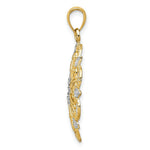 Load image into Gallery viewer, 14K Yellow Gold & Rhodium Starburst Pendant