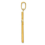 Load image into Gallery viewer, 14K Yellow Gold w/Rhodium Diamond-cut Cross Pendant 37mm length
