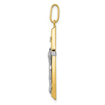 Load image into Gallery viewer, 14K Two-tone Gold Crucifix Pendant 41mm length