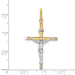 Load image into Gallery viewer, 14K Two-tone Gold Crucifix Pendant 41mm length