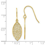 Load image into Gallery viewer, 14K Yellow Gold Fancy Filigree Teardrop Dangle Earrings