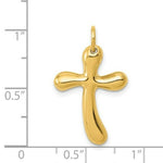 Load image into Gallery viewer, 14K Yellow Gold Polished Freeform Cross Pendant