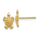 Load image into Gallery viewer, 14K Yellow Gold Mini Turtle Post Earrings