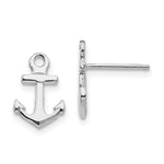 Load image into Gallery viewer, 14K White Gold Anchor Post Earrings