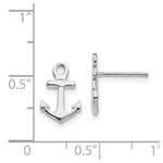 Load image into Gallery viewer, 14K White Gold Anchor Post Earrings
