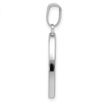 Load image into Gallery viewer, 14K White Gold Polished Hollow Heart Pendant 29mm length