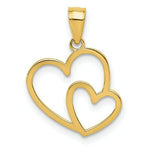 Load image into Gallery viewer, 14K Yellow Gold Double Heart Charm