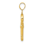 Load image into Gallery viewer, 14K Yellow Gold Puff Round Top Key Pendant