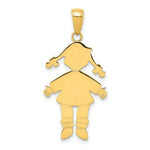 Load image into Gallery viewer, 14K Yellow Gold Flat Engravable Girl Charm