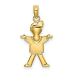 Load image into Gallery viewer, 14K Yellow Gold Polished Full Body Boy Charm Pendant