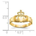 Load image into Gallery viewer, 14K Yellow Gold Polished Claddagh Ring Size 7